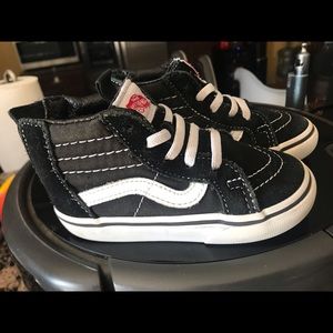 Black high top Vans